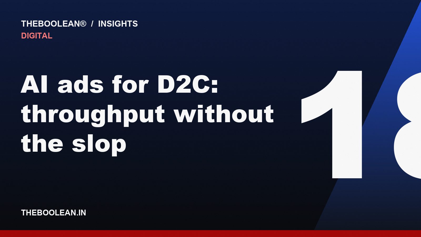 AI ads for D2C: throughput without the slop