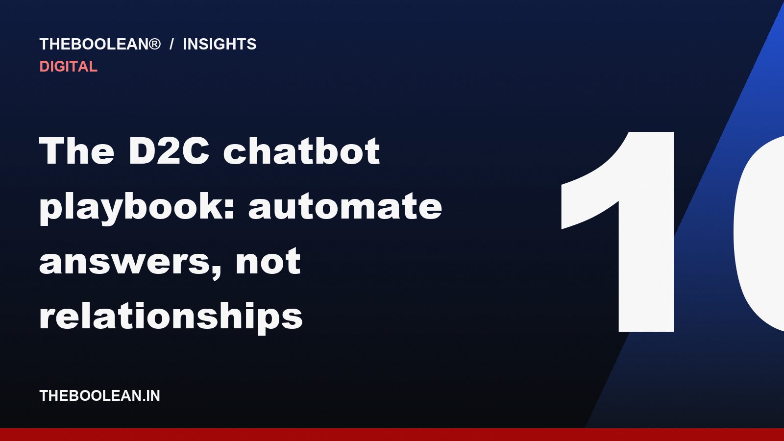 The D2C chatbot playbook: automate answers, not relationships
