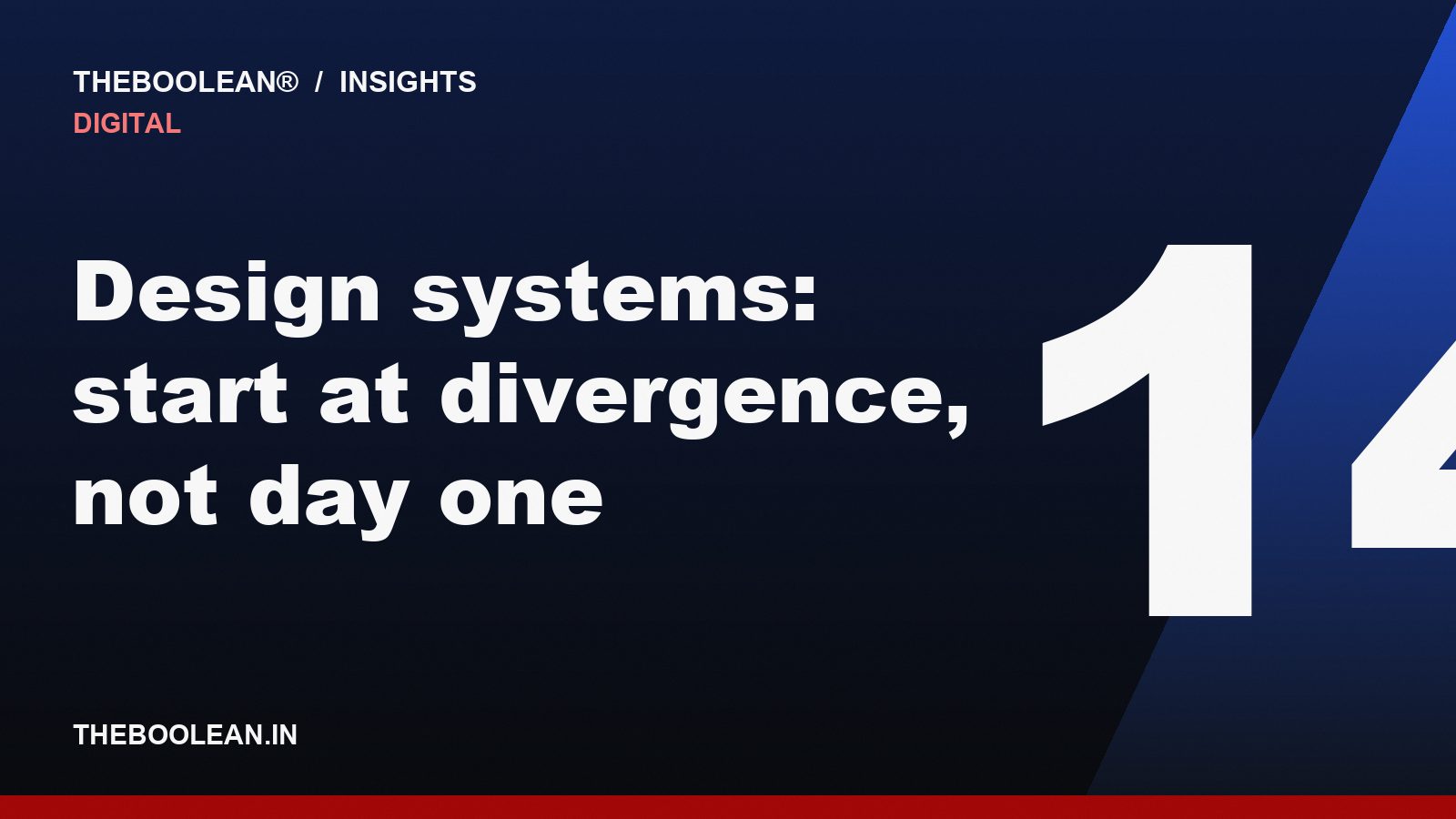 Design systems: start at divergence, not day one