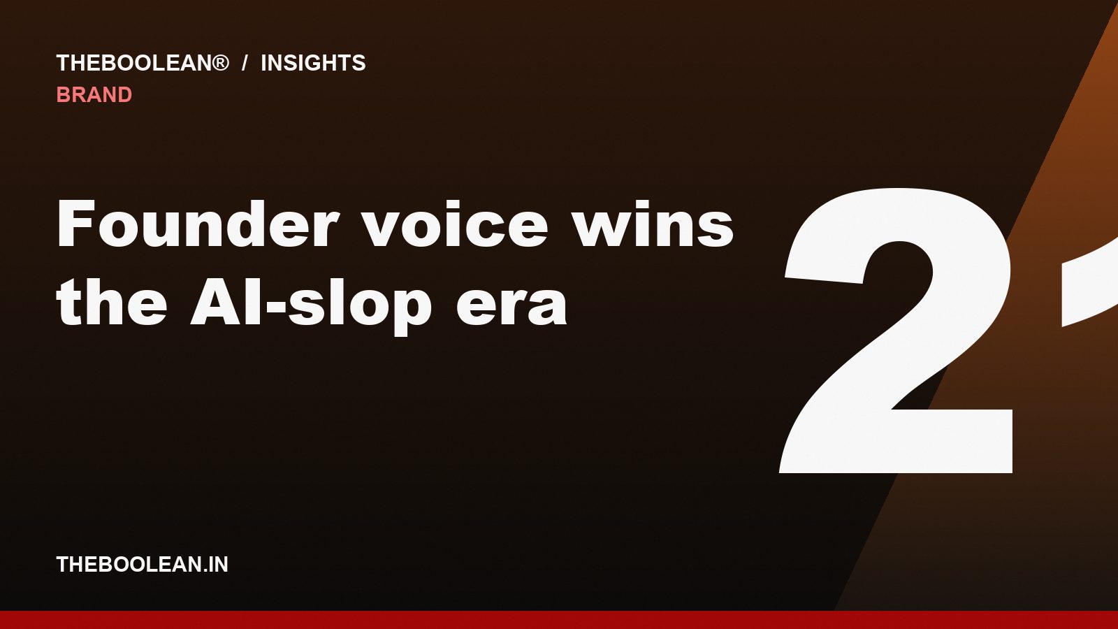 Founder voice wins the AI-slop era