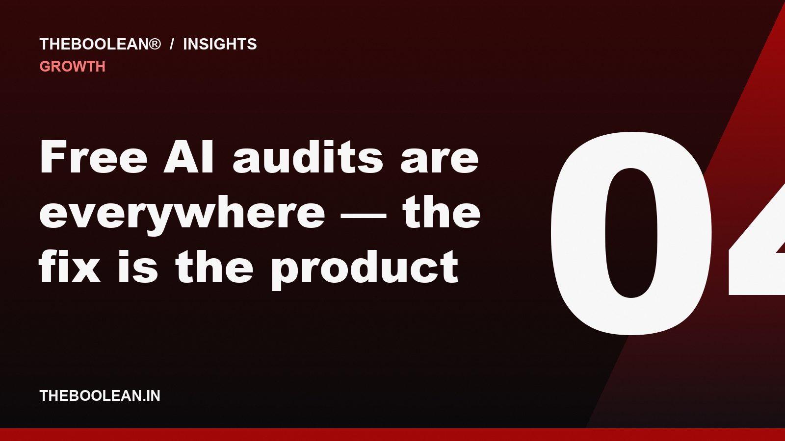 Free AI audits are everywhere — the fix is the product