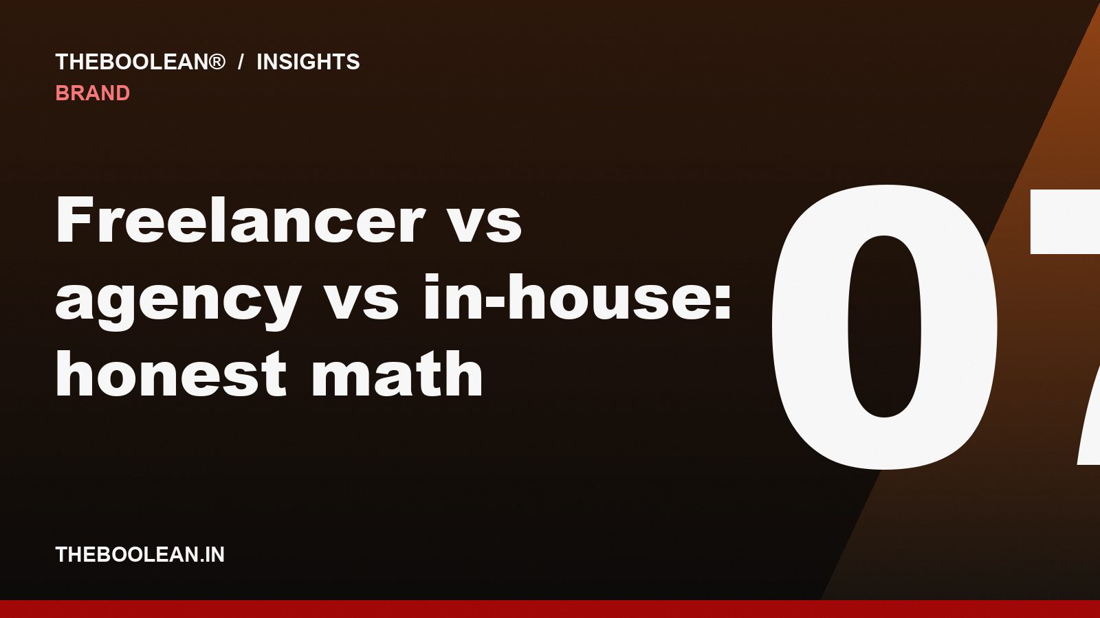 Freelancer vs agency vs in-house: honest math