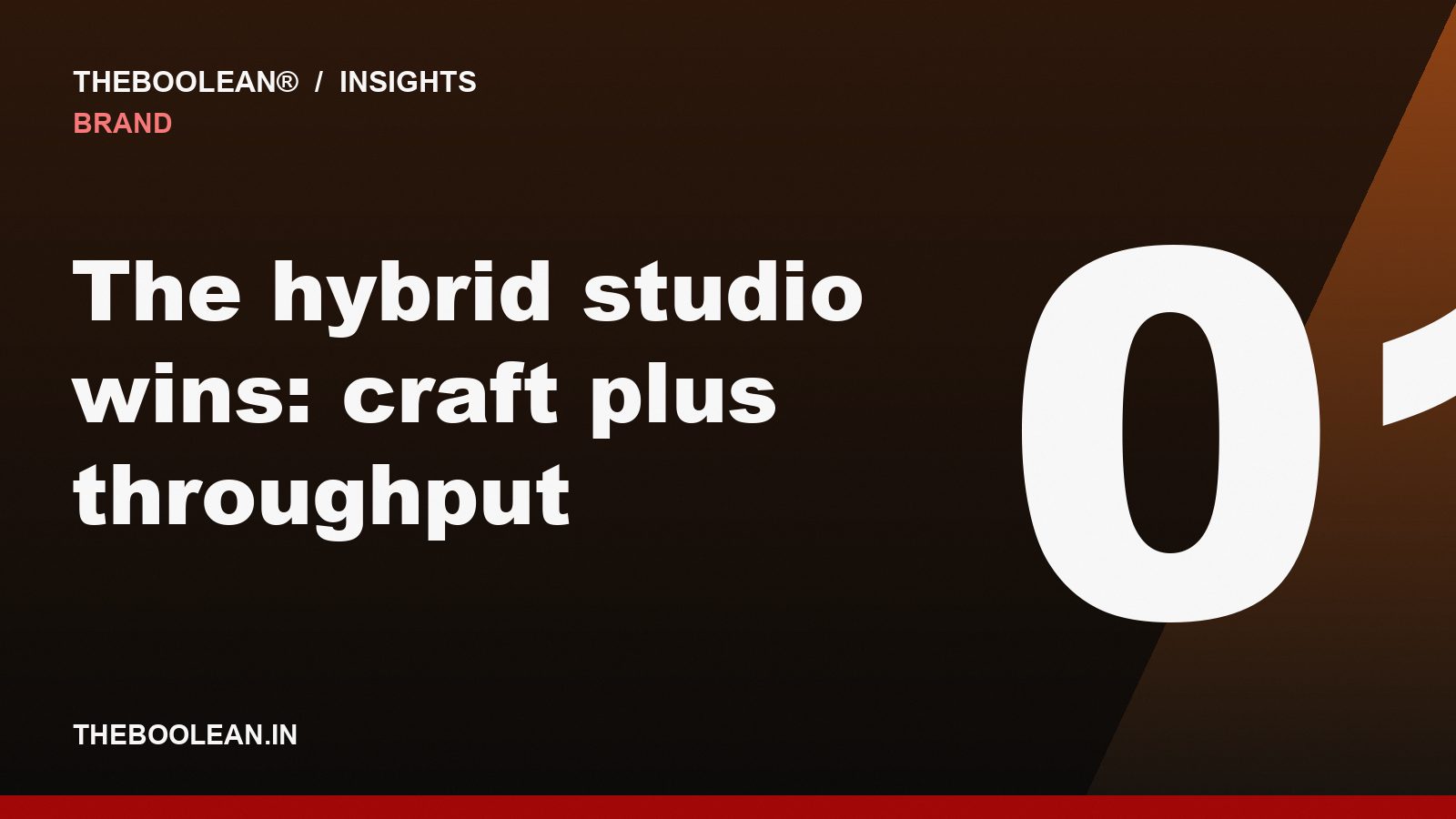 The hybrid studio wins: craft plus throughput