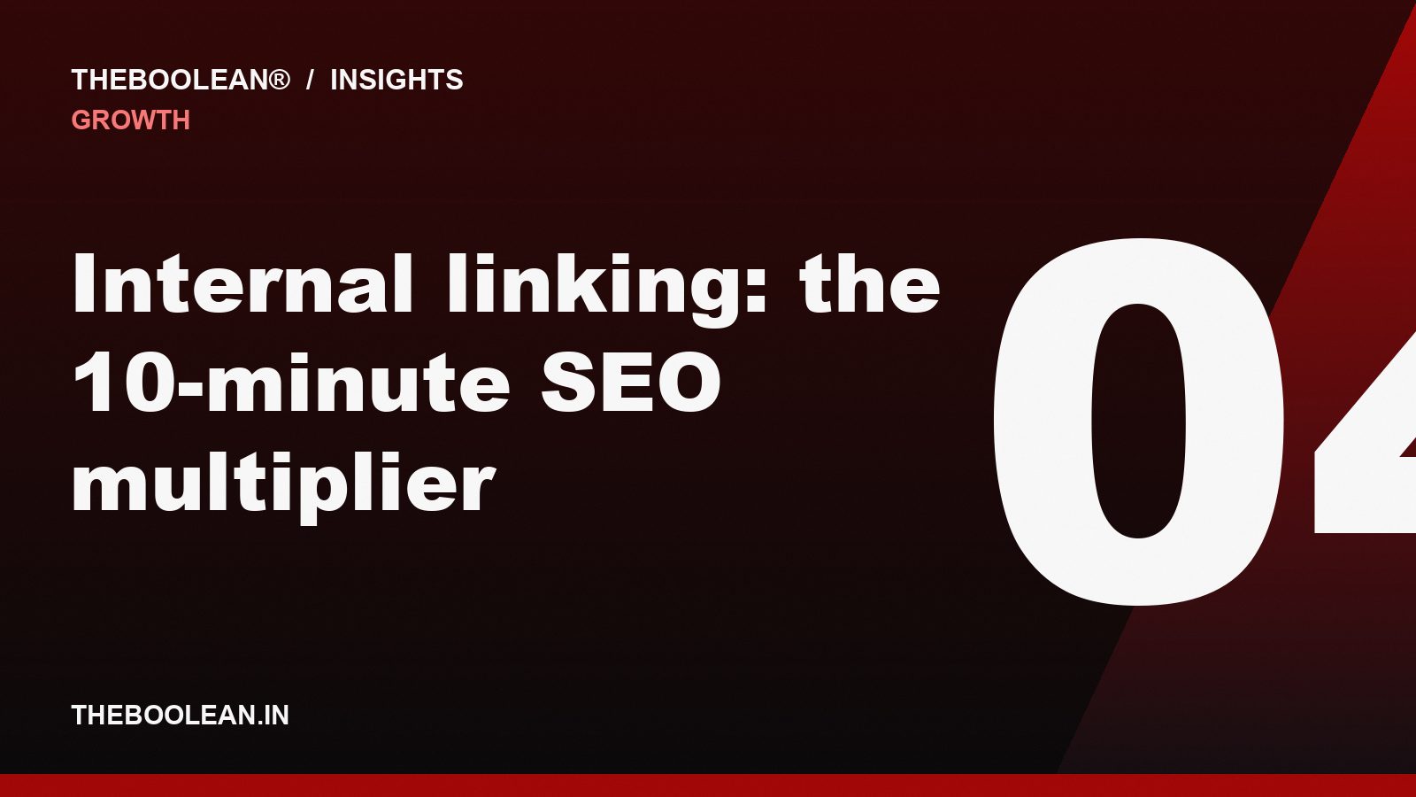 Internal linking: the 10-minute SEO multiplier