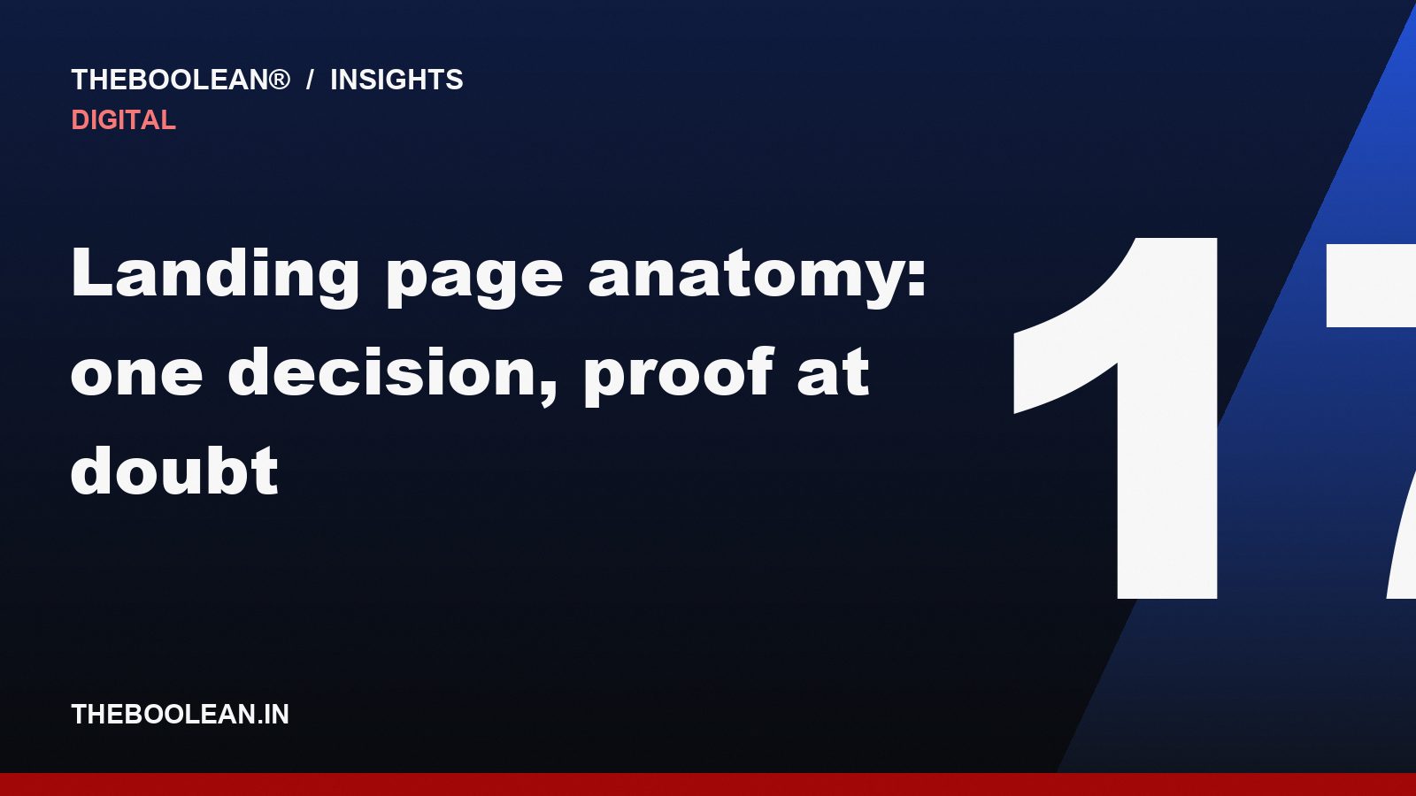 Landing page anatomy: one decision, proof at doubt