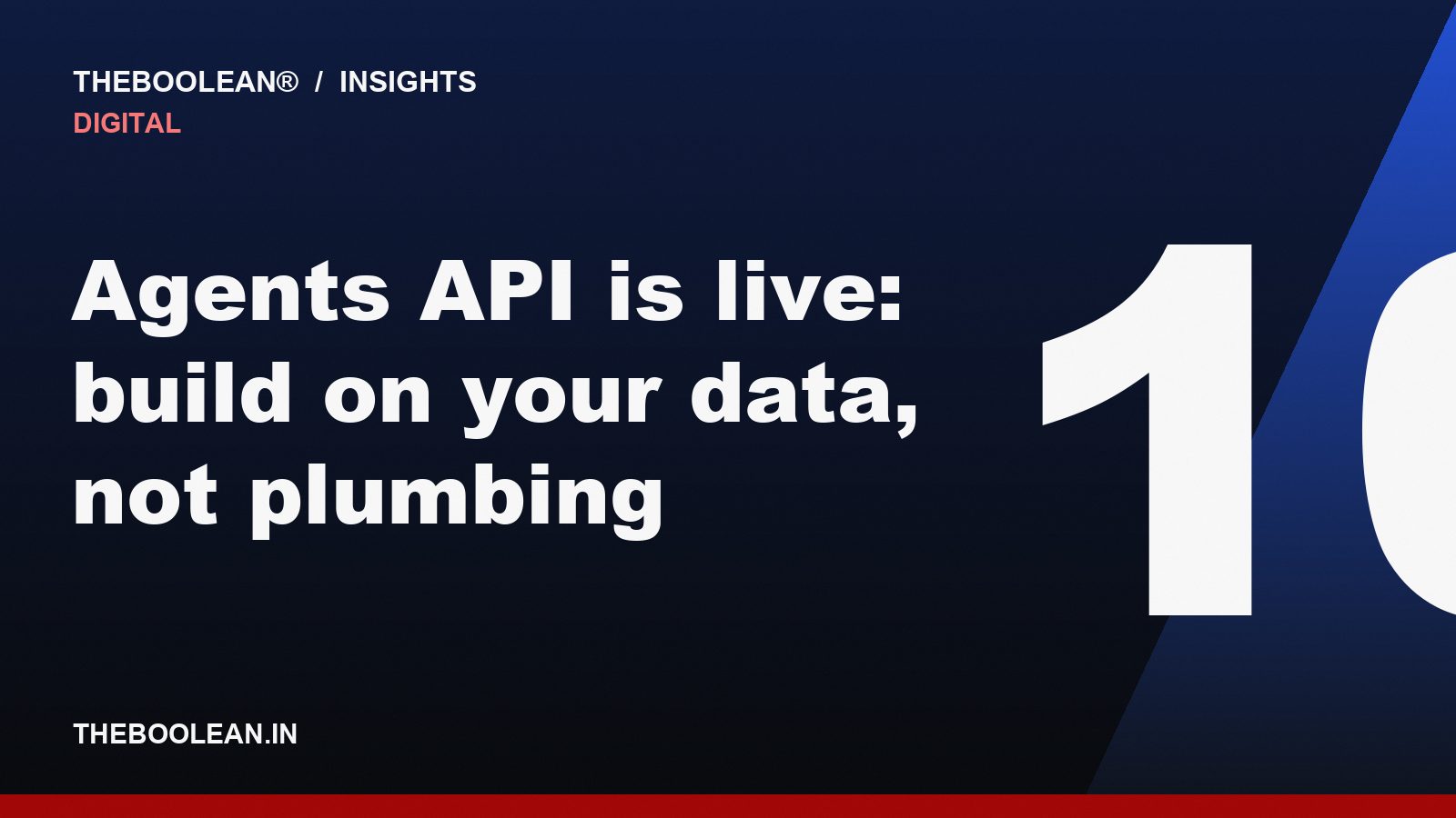 Agents API is live: build on your data, not plumbing