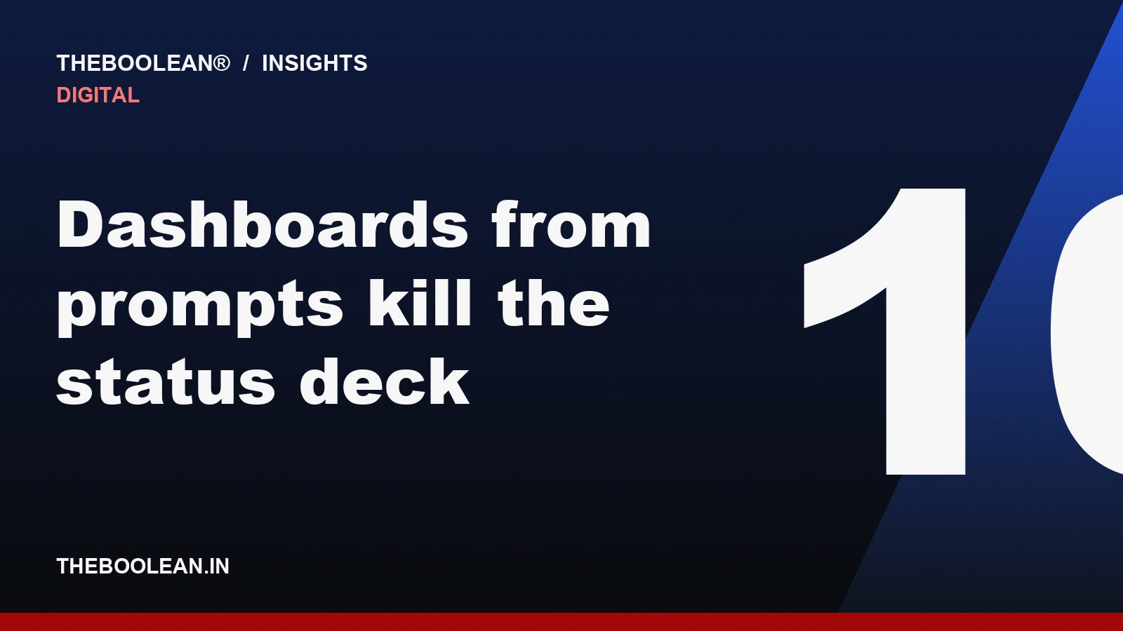 Dashboards from prompts kill the status deck