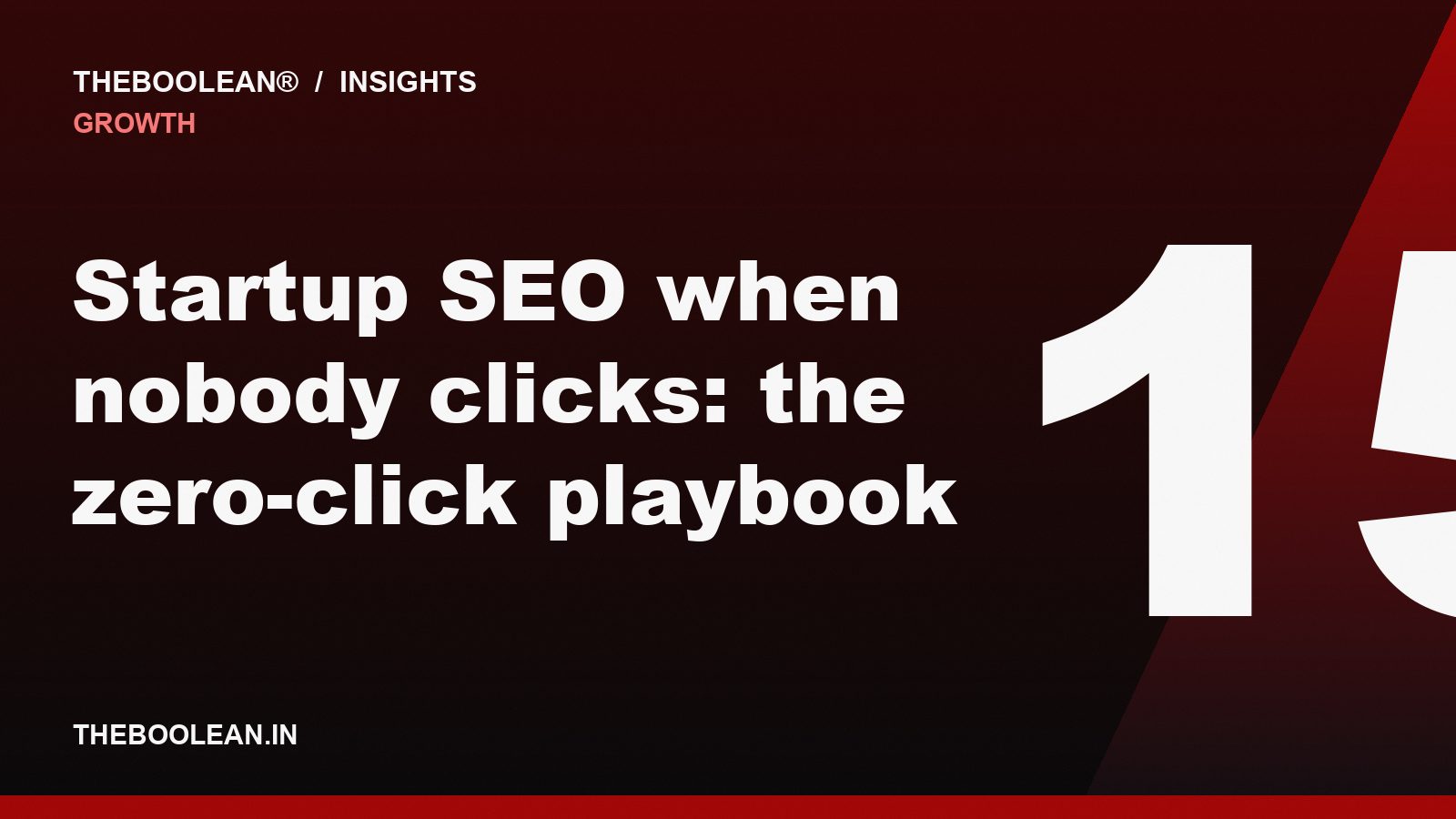 Startup SEO when nobody clicks: the zero-click playbook