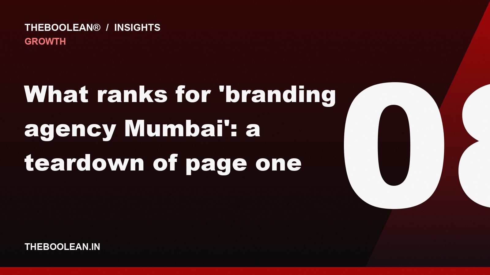 What ranks for 'branding agency Mumbai': a teardown of page one